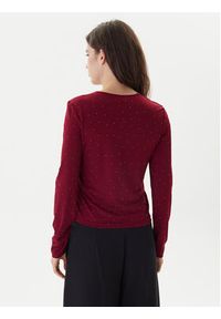 only - ONLY Bluzka Zita 15358986 Bordowy Regular Fit. Kolor: czerwony. Materiał: syntetyk #6