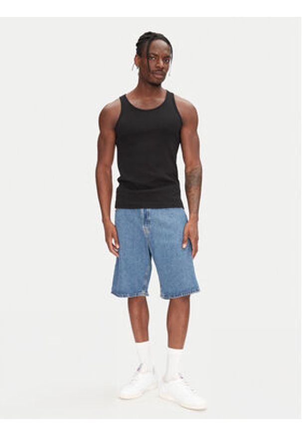 Jack & Jones - Jack&Jones Szorty jeansowe Alex 12269532 Niebieski Baggy Fit. Kolor: niebieski. Materiał: bawełna