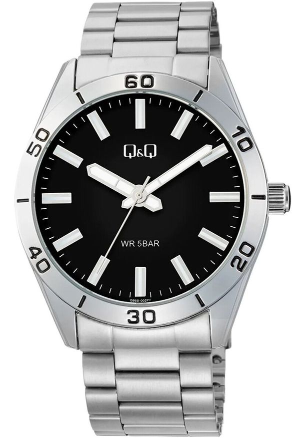 Zegarek męski QQ Q86B-002P srebrny. Kolor: srebrny