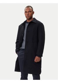 Armani Exchange Płaszcz wełniany XM001121 AF18943 UB101 Granatowy Regular Fit. Kolor: niebieski. Materiał: syntetyk