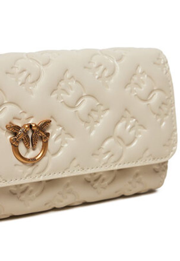 Pinko Torebka Love Tiny Brids Wallet C AI 24-25 PCPL 103765 A1YB Écru. Materiał: skórzane