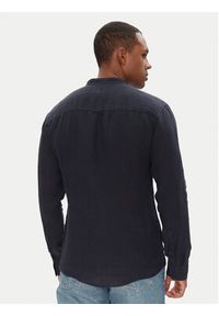 Hugo - HUGO Koszula Elvory 50490740 Granatowy Slim Fit. Kolor: niebieski. Materiał: len #5