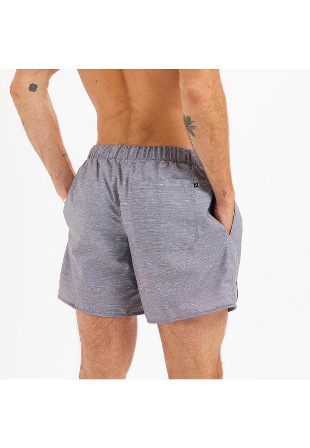 Decathlon - Spodenki surfingowe męskie Olaian 100 Heather 15". Kolor: szary, beżowy, wielokolorowy. Materiał: poliester, materiał. Długość: krótkie. Styl: sportowy