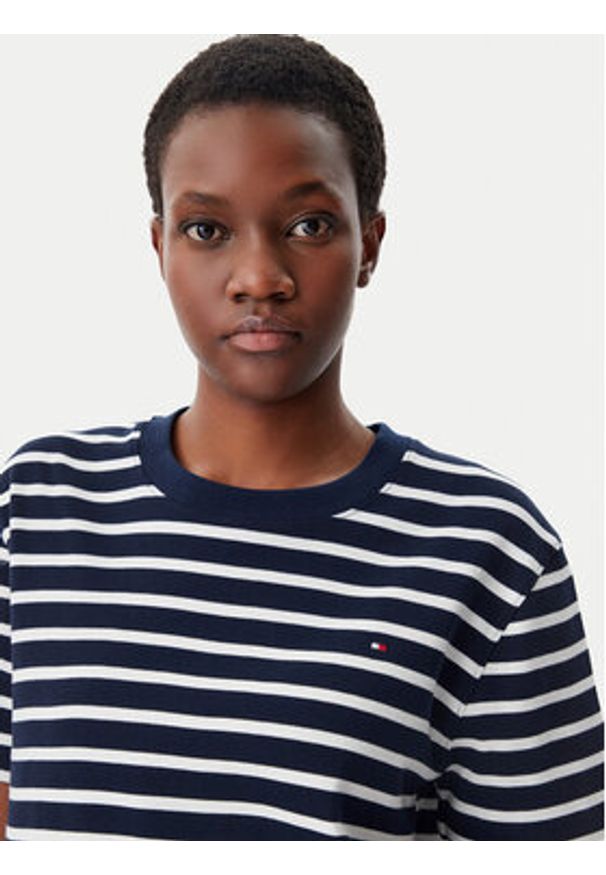 TOMMY HILFIGER - Tommy Hilfiger T-Shirt Modern Cody WW0WW46158 Granatowy Relaxed Fit. Kolor: niebieski. Materiał: bawełna