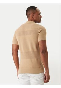 Karl Lagerfeld - KARL LAGERFELD Polo 655009 562301 Beżowy Regular Fit. Typ kołnierza: polo. Kolor: beżowy. Materiał: bawełna #3