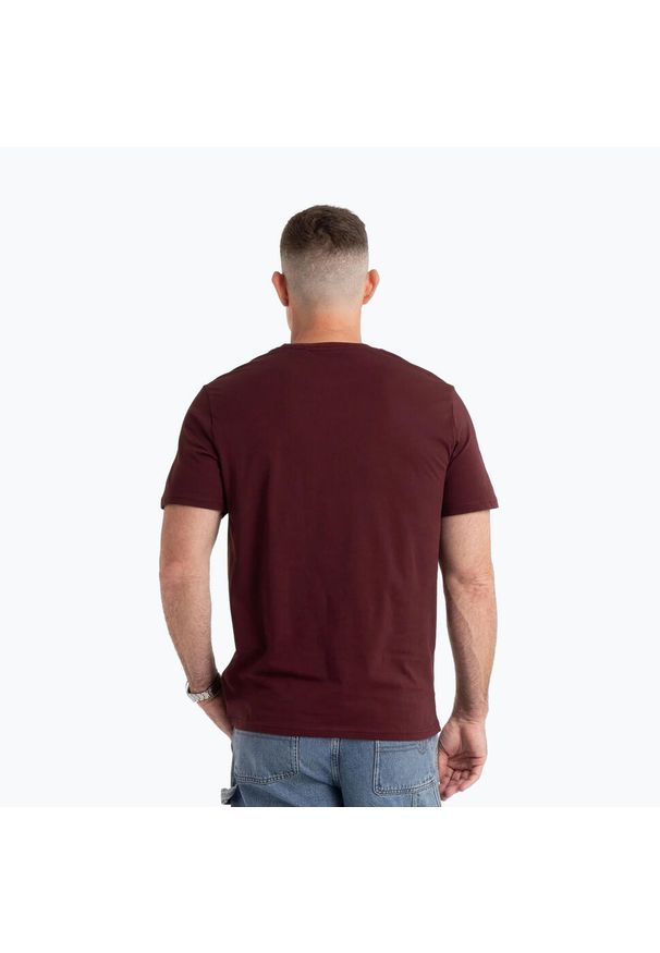 PITBULL - Pitbull T-shirt Small Logo Dark Burgundy. Kolor: czerwony