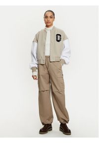 Converse Spodnie materiałowe 10026957-A03 Beżowy Relaxed Fit. Kolor: beżowy. Materiał: bawełna