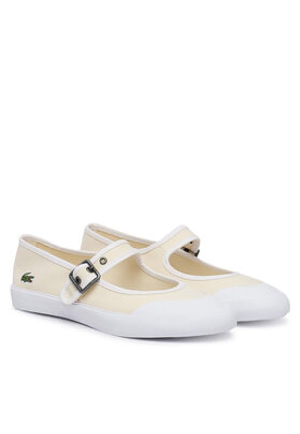 Lacoste Baleriny Mary-J 51SFA0134 Beżowy. Kolor: beżowy. Materiał: materiał