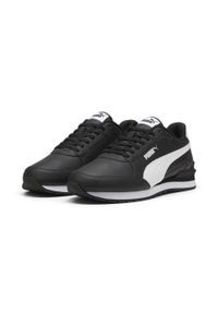 Buty Męskie Puma St Runner V4 Sneakersy Skórzane. Kolor: biały, wielokolorowy, czarny. Materiał: skóra