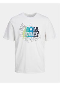 Jack & Jones - Jack&Jones T-Shirt Map 12257908 Biały Regular Fit. Kolor: biały. Materiał: bawełna #4