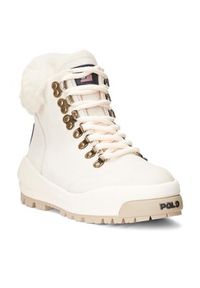 Polo Ralph Lauren Botki 804917245001 Écru. Materiał: skóra, zamsz