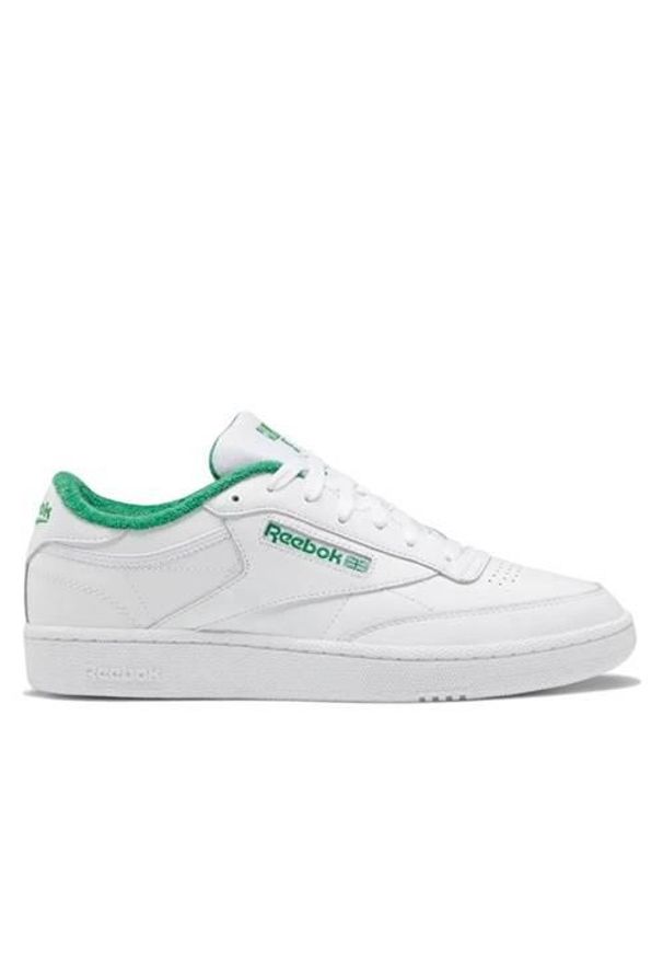 Buty do chodzenia męskie Reebok Club C 85. Zapięcie: sznurówki. Kolor: biały. Materiał: materiał, syntetyk. Szerokość cholewki: normalna. Model: Reebok Club. Sport: turystyka piesza