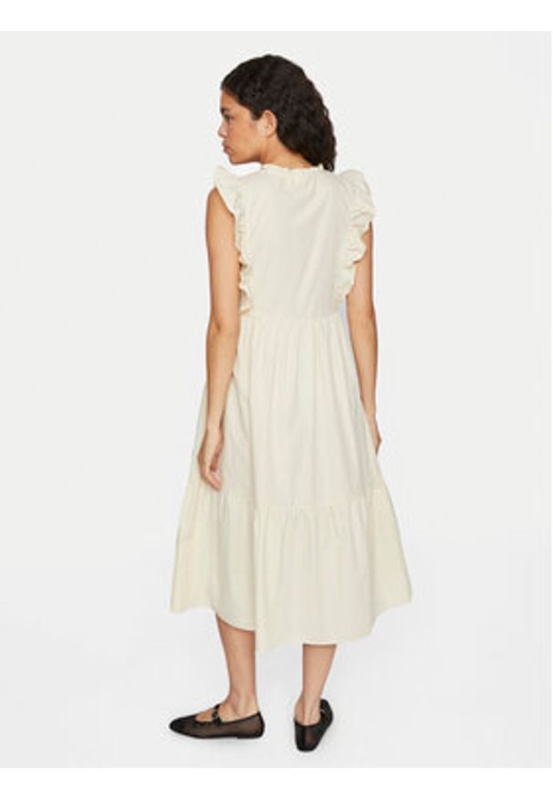 Vila Sukienka letnia Krista 14106337 Beżowy Regular Fit. Kolor: beżowy. Materiał: bawełna. Sezon: lato