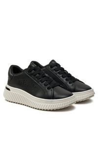 DKNY Sneakersy Larissa K4403232 Czarny. Kolor: czarny. Materiał: skóra #4