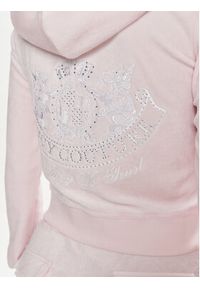 Juicy Couture Bluza Heritage Dog JCBAS223813 Różowy Slim Fit. Kolor: różowy. Materiał: welur #5