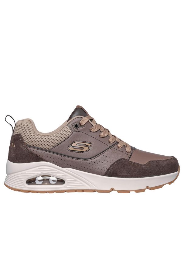 skechers - Tenisówki Skechers Model Uno Kolor Brązowy. Kolor: brązowy. Materiał: syntetyk, tkanina, skóra