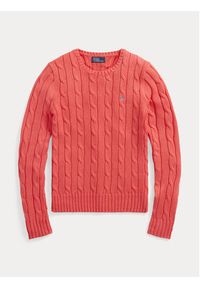 Polo Ralph Lauren Sweter 211891640014 Różowy Regular Fit. Typ kołnierza: polo. Kolor: różowy. Materiał: bawełna #2