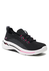 skechers - Skechers Sneakersy Go Walk Arch Fit 124863/BKHP Czarny. Kolor: czarny. Materiał: materiał #2