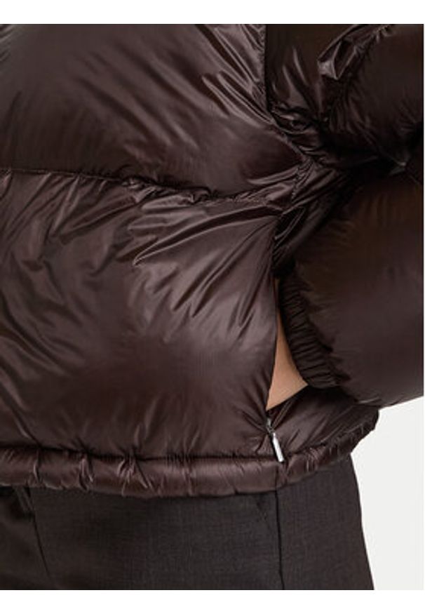 TOMMY HILFIGER - Tommy Hilfiger Kurtka puchowa WW0WW46541 Brązowy Regular Fit. Kolor: brązowy. Materiał: syntetyk