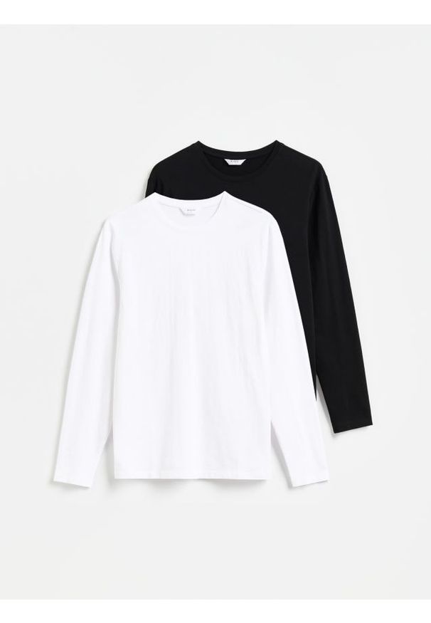 Reserved - Longsleeve slim 2 pack - wielobarwny. Materiał: bawełna, dzianina. Długość rękawa: długi rękaw