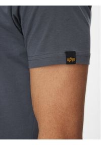 Alpha Industries T-Shirt Basic 100501 Szary Regular Fit. Kolor: szary. Materiał: bawełna #4