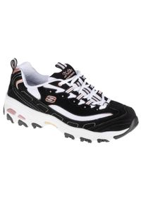 skechers - Buty sportowe Sneakersy damskie, D'Lites Devoted Fan. Kolor: czarny. Model: Skechers Sport. Sport: turystyka piesza
