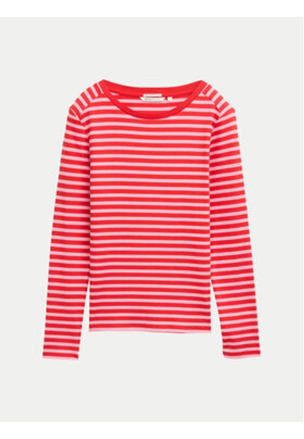 Tom Tailor Denim Bluzka 1043085 Czerwony Regular Fit. Kolor: czerwony. Materiał: bawełna