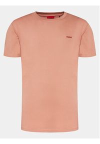 Hugo T-Shirt Dero222 50466158 Różowy Regular Fit. Kolor: różowy. Materiał: bawełna #3