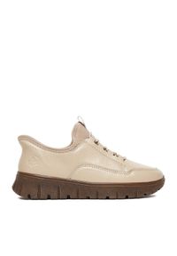 Rieker Sneakersy N1357-60 Beżowy. Kolor: beżowy. Materiał: skóra