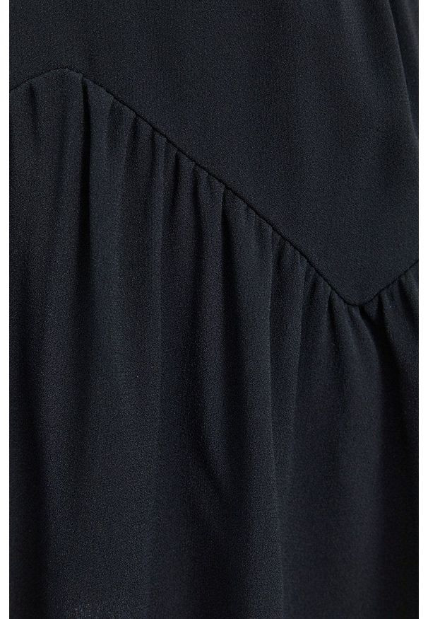 The Kooples - Spódnica. Kolor: czarny. Materiał: tkanina. Wzór: gładki