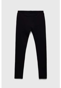 Guess legginsy dziecięce kolor czarny z nadrukiem. Kolor: czarny. Wzór: nadruk #3