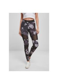 Damskie legginsy z dzianiny Urban Classics. Kolor: wielokolorowy, szary, czarny. Materiał: dzianina #2
