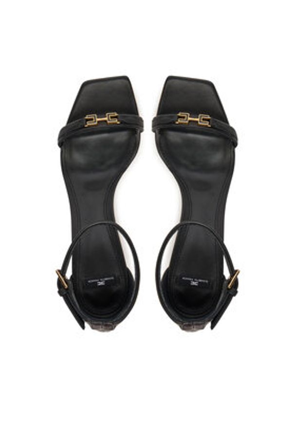 Elisabetta Franchi Sandały SA59L51E2 110 Czarny. Kolor: czarny. Materiał: skóra