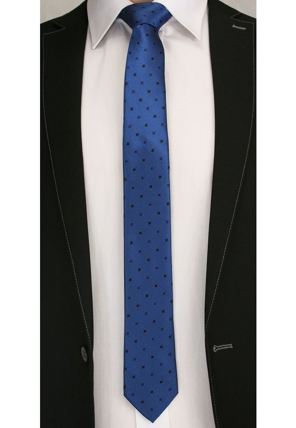 Niebieski krawat Angelo di Monti elegancki