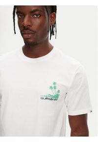 Quiksilver T-Shirt Palm Lines Ss EQYZT08057 Biały Regular Fit. Kolor: biały. Materiał: bawełna #3