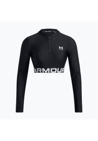 Top treningowy damski Under Armour Heat Gear Rib 1/4 Zip. Kolor: czarny. Długość rękawa: długi rękaw