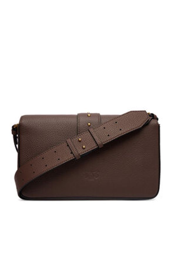 Pinko - PINKO Torebka Love One Classic Slouchy Fl PLTT 104524 A2OX Brązowy. Kolor: brązowy. Materiał: skórzane