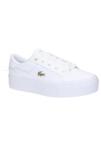 Tenisówki Lacoste Model Ziane Kolor Biały. Kolor: żółty, biały, wielokolorowy. Obcas: na platformie