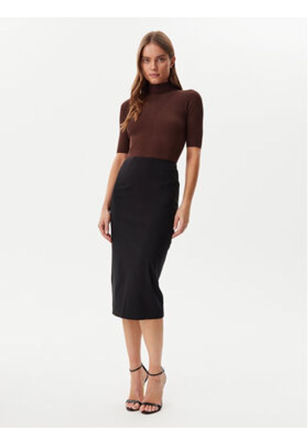 Guess Spódnica ołówkowa W5GD93 WGMR2 Czarny Slim Fit. Kolor: czarny. Materiał: wiskoza