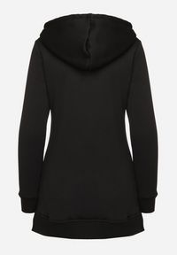 Born2be - Czarna Bluza z Kapturem i Wsuwanymi Kieszeniami Wykończona Polarem Ivaline. Typ kołnierza: kaptur. Kolor: czarny. Materiał: polar #7