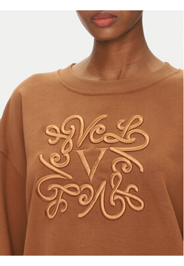 ViCOLO Bluza RD0178 Brązowy Reglan Fit. Kolor: brązowy. Materiał: bawełna