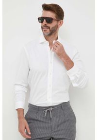 Polo Ralph Lauren koszula bawełniana męska kolor biały regular z kołnierzykiem klasycznym. Typ kołnierza: kołnierzyk klasyczny, polo. Kolor: biały. Materiał: bawełna. Długość rękawa: długi rękaw. Długość: długie. Wzór: aplikacja. Styl: klasyczny