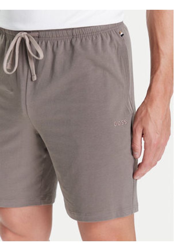 BOSS Szorty sportowe Mix&Match 50515314 Brązowy Regular Fit. Kolor: brązowy. Materiał: bawełna. Styl: sportowy