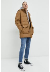 Tom Tailor kurtka męska kolor brązowy zimowa. Okazja: na co dzień. Kolor: brązowy. Materiał: włókno, materiał. Sezon: zima. Styl: casual #2