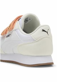 Puma - Dziecięce sneakersy Adaptor Match PUMA Warm White Bright Melon Black Orange. Kolor: pomarańczowy, biały, wielokolorowy, żółty. Sport: bieganie