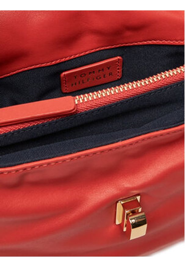 TOMMY HILFIGER - Tommy Hilfiger Torebka Soft Leather Conv Crossover AW0AW17638 Beżowy. Kolor: beżowy. Materiał: skórzane