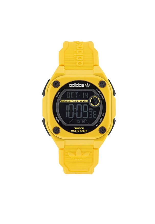 adidas Originals Zegarek City Tech Two Watch AOST23060 Żółty. Kolor: żółty