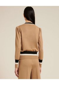 Luisa Spagnoli - LUISA SPAGNOLI - Jasnobrązowy sweter z wełny MILO. Kolor: beżowy. Materiał: wełna #3