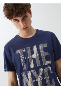 Diverse - T-shirt męski z nadrukiem NY CITY 01 S1830 - - Rozmiar: XL. Kolor: czarny. Materiał: poliester, bawełna. Wzór: nadruk #4