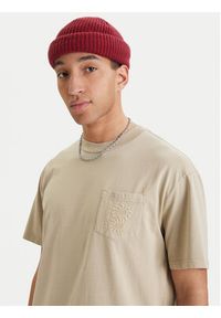 Quiksilver T-Shirt Oxni EQYKT04413 Beżowy Comfort Fit. Kolor: beżowy. Materiał: bawełna #5